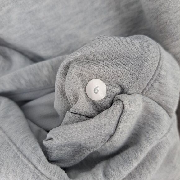 Lululemon Split Pullover Hoodie Sweatshirt Heathered Light Grey Womens Size 6 - Picture 7 of 7